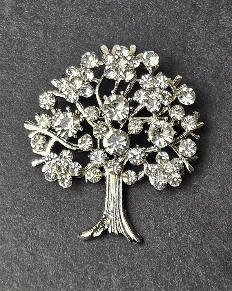 MayTree Brosche "Lucky Tree ", brillant mit Strass