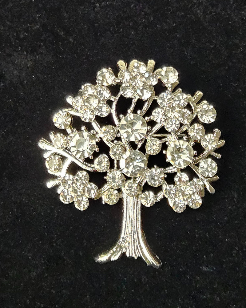 MayTree Brosche "Lucky Tree ", brillant mit Strass