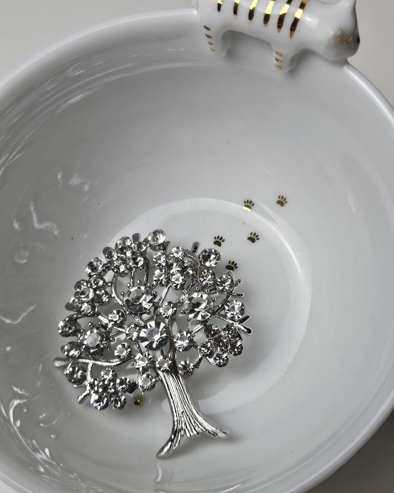 MayTree Brosche "Lucky Tree ", brillant mit Strass