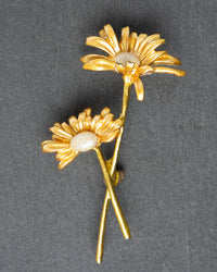 MayTree Brosche "Margaritenblüte", gold