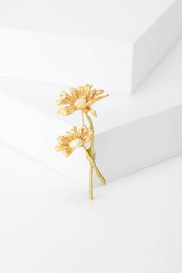 MayTree Brosche "Margaritenblüte", gold