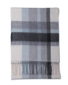 Schal 100% Kaschmir, 180 x 30, gewebt, gewebt Tartan verschiedene Grau