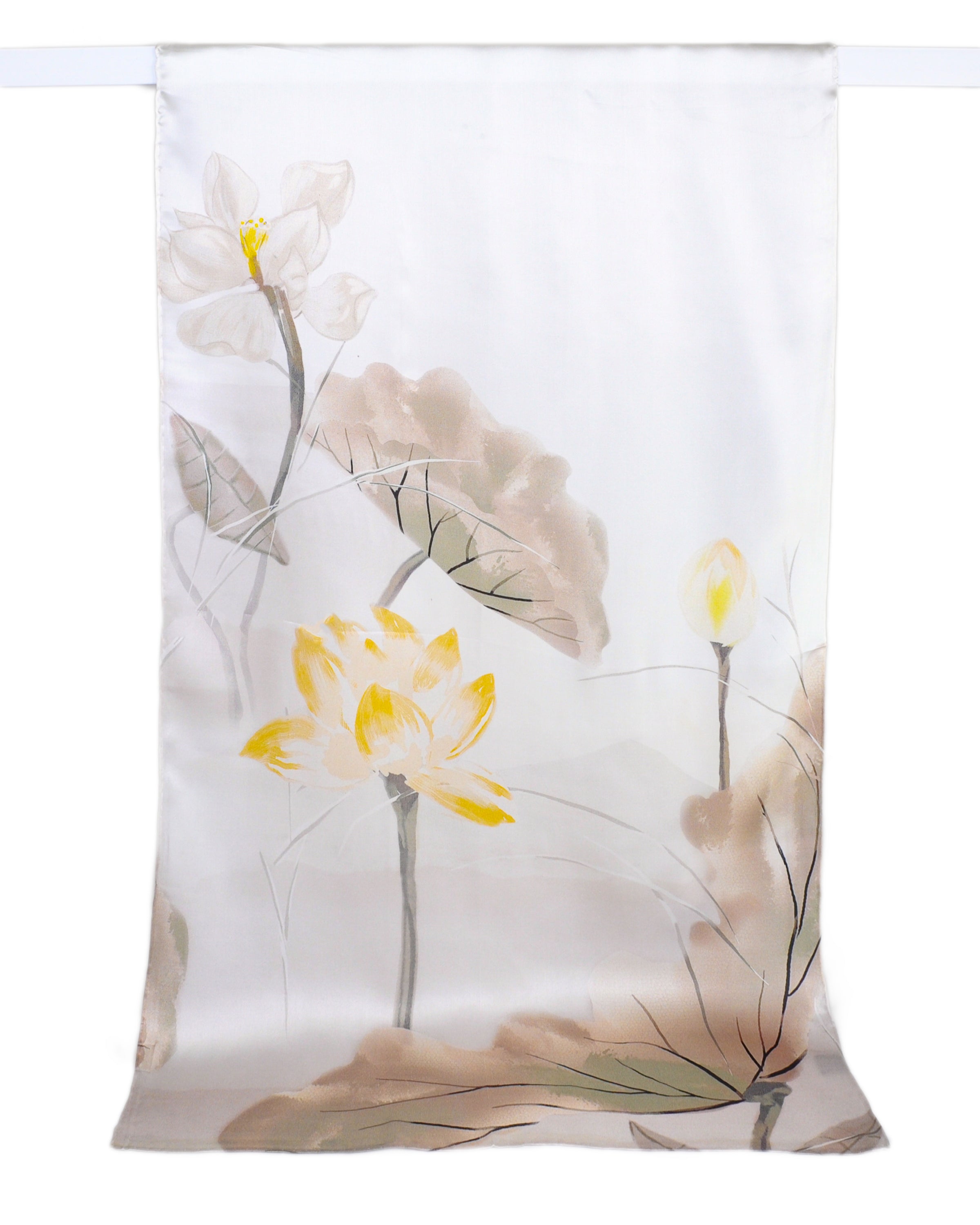 Seidenschal Lotus beige 55 x 175 cm