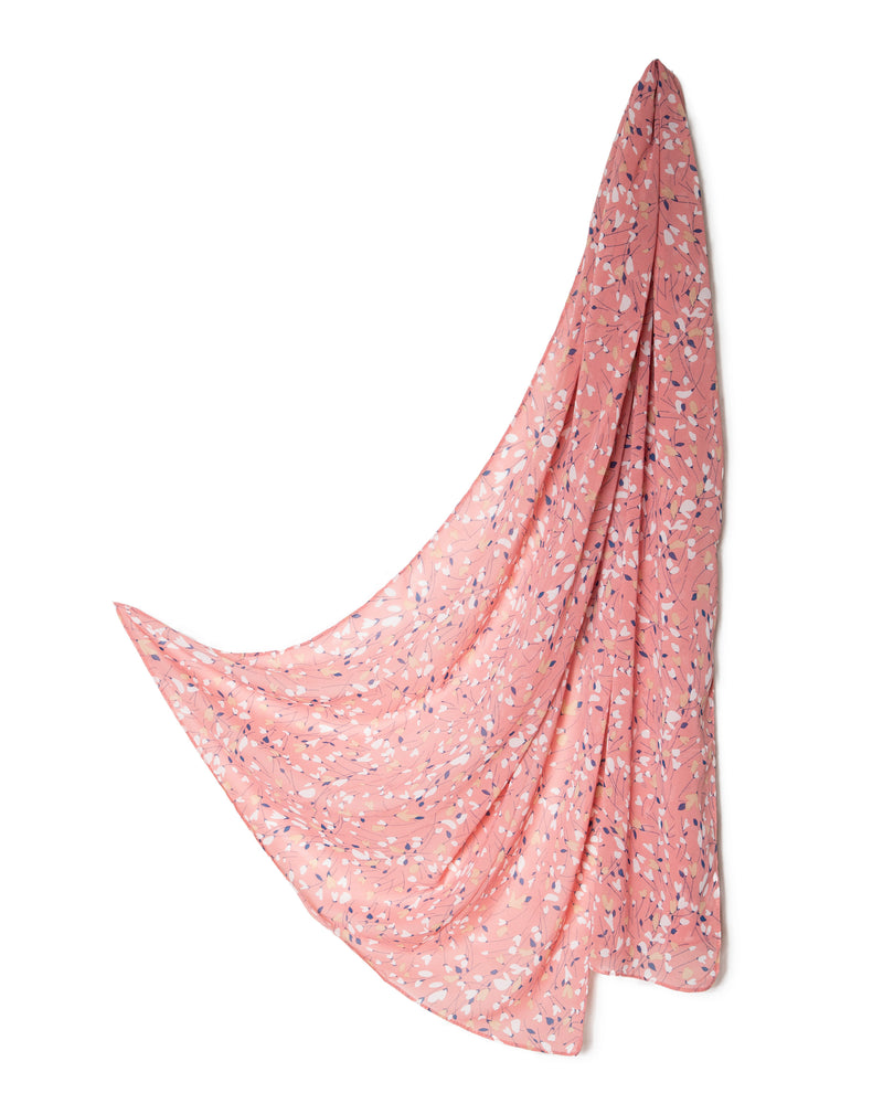 leichter Chiffonschal Damen Millefleurs 70x180, Frühling Sommer ganzjährig